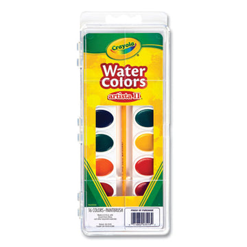 Crayola® Artista Ii Washable Watercolor Set, 16 Assorted Colors, Palette Tray freeshipping - TVN Wholesale